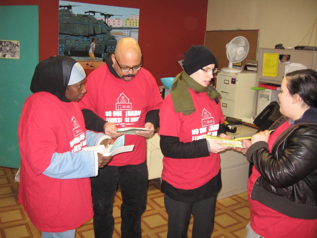 Stand Up Fight Back! Volunteers prepare to canvass